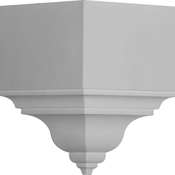 Ekena Millwork 5 1/2"W x 5 1/2"P x 13 3/4"H, Outside Corner for Moulding Profiles Less than 5 1/2"P and 6 3/4"H MOC05X06BI - main